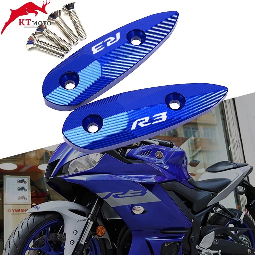 CNC กระจกกระจก Driven กระจกสําหรับ YAMAHA YZF R3 YZF-R3 YZFR 3 2015-2023 อุปกรณ์เสริมรถจักรยานยนต์