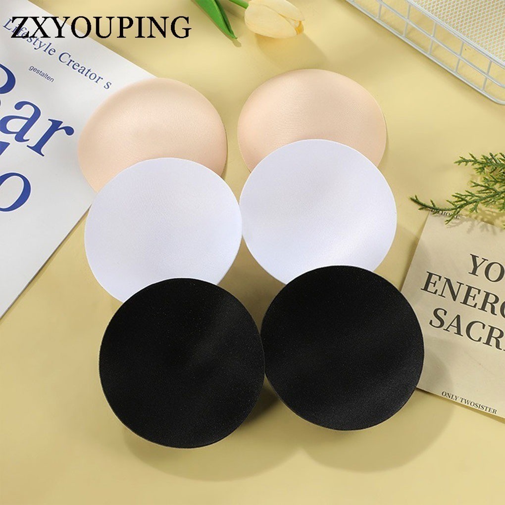 ZXYOUPING แผ่นฟองน้ำเสริมบรา เสริมทรง ใส่ชุดว่ายน้ำ บิกินี่ แผ่นฟองน้ำ 1 คู่ 2 ชิ้น แผ่นฟองน้ำ เสริมหน้าอก,ฟองน้ําบรา