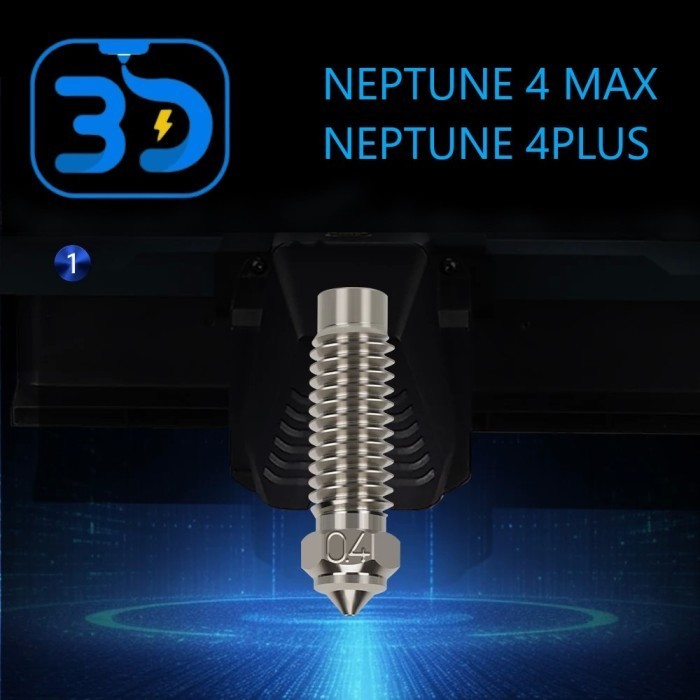 หัวฉีดทองแดงชุบสําหรับ Eleco Neptune 4 Plus/Neptune 4 Max