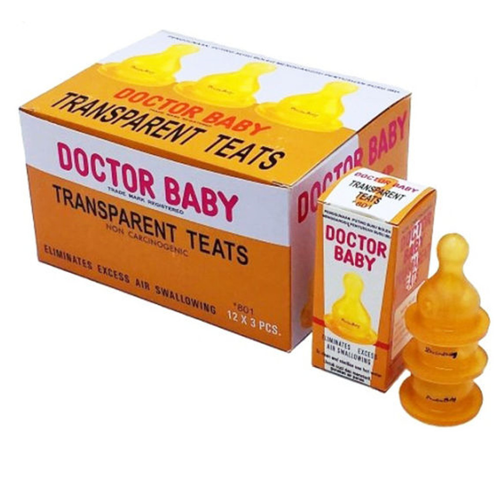 DOCTOR BABY TRANSPARENT TEATS 3 ชิ้น (801)