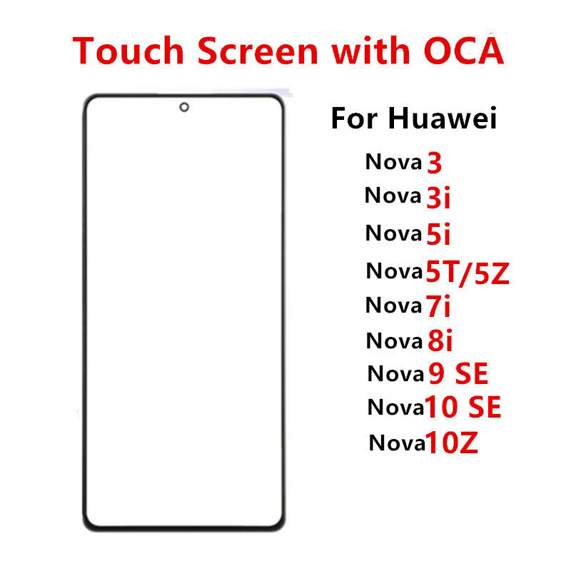 อะไหล่หน้าจอสัมผัส LCD ด้านนอก อะไหล่ซ่อมแซม สําหรับ Huawei Nova 10 9 SE 8i 10Z 5i 5Z 5T 3 3i