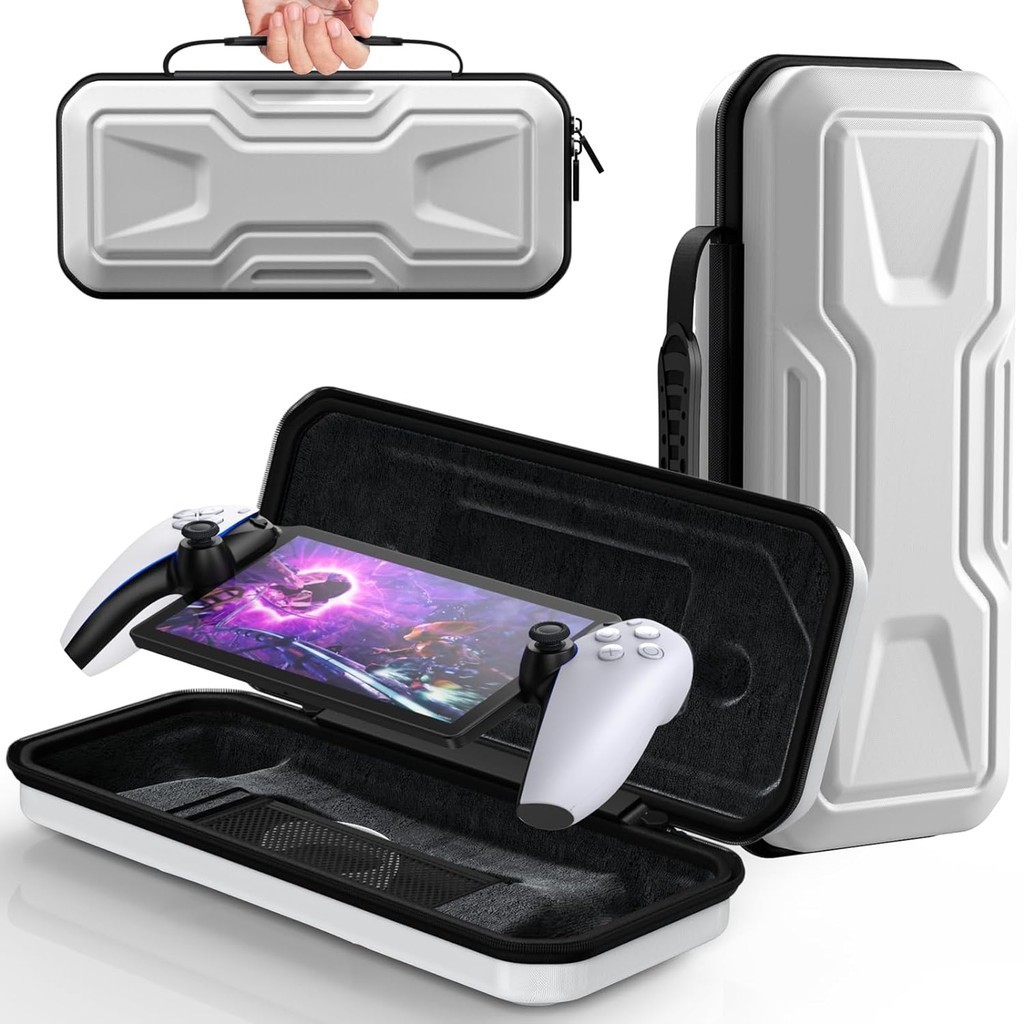 กระเป๋าเคสแข็ง แบบพกพา สีดํา สีขาว สําหรับ PlayStation Portal PlayStation