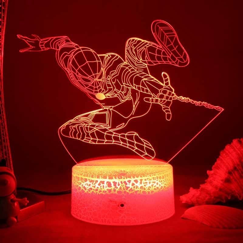 ♞,♘,♙Marvel Spider-Man 3D Night Light Night Sleep Ambience Light