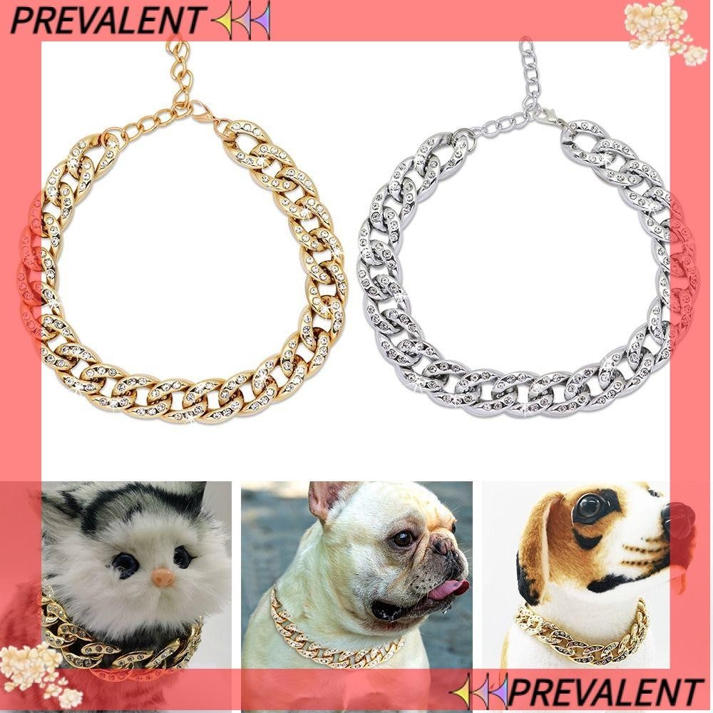 Preva ปลอกคอ ประดับเพชรคริสตัล พลอยเทียม ปรับได้ สําหรับสัตว์เลี้ยง สุนัข แมว
