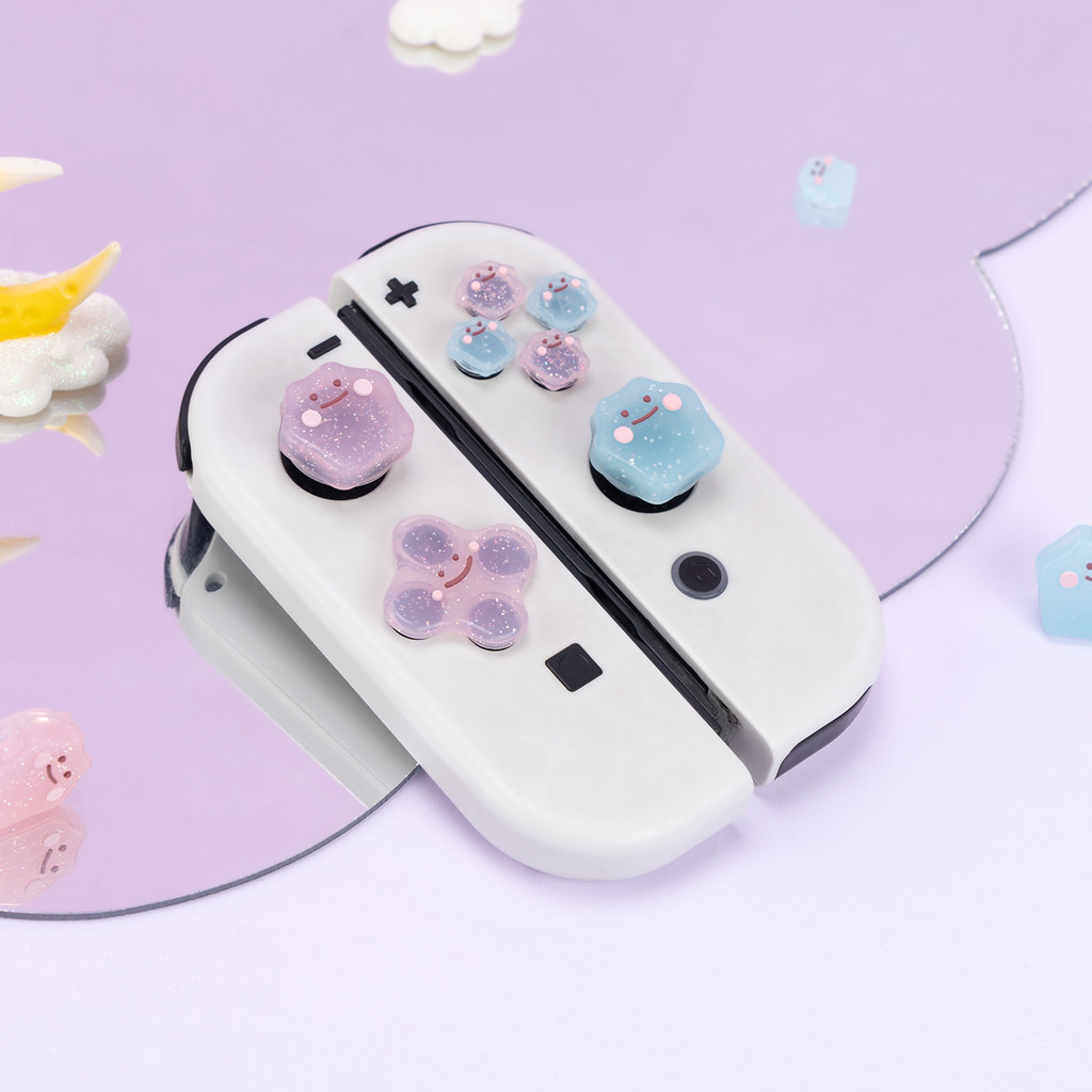 ธีมเกม Switch Rocker Caps 1 ชุด (4 ชิ้น) ดีไซน์ส่องสว่างสําหรับ Nintendo Switch Analog Caps