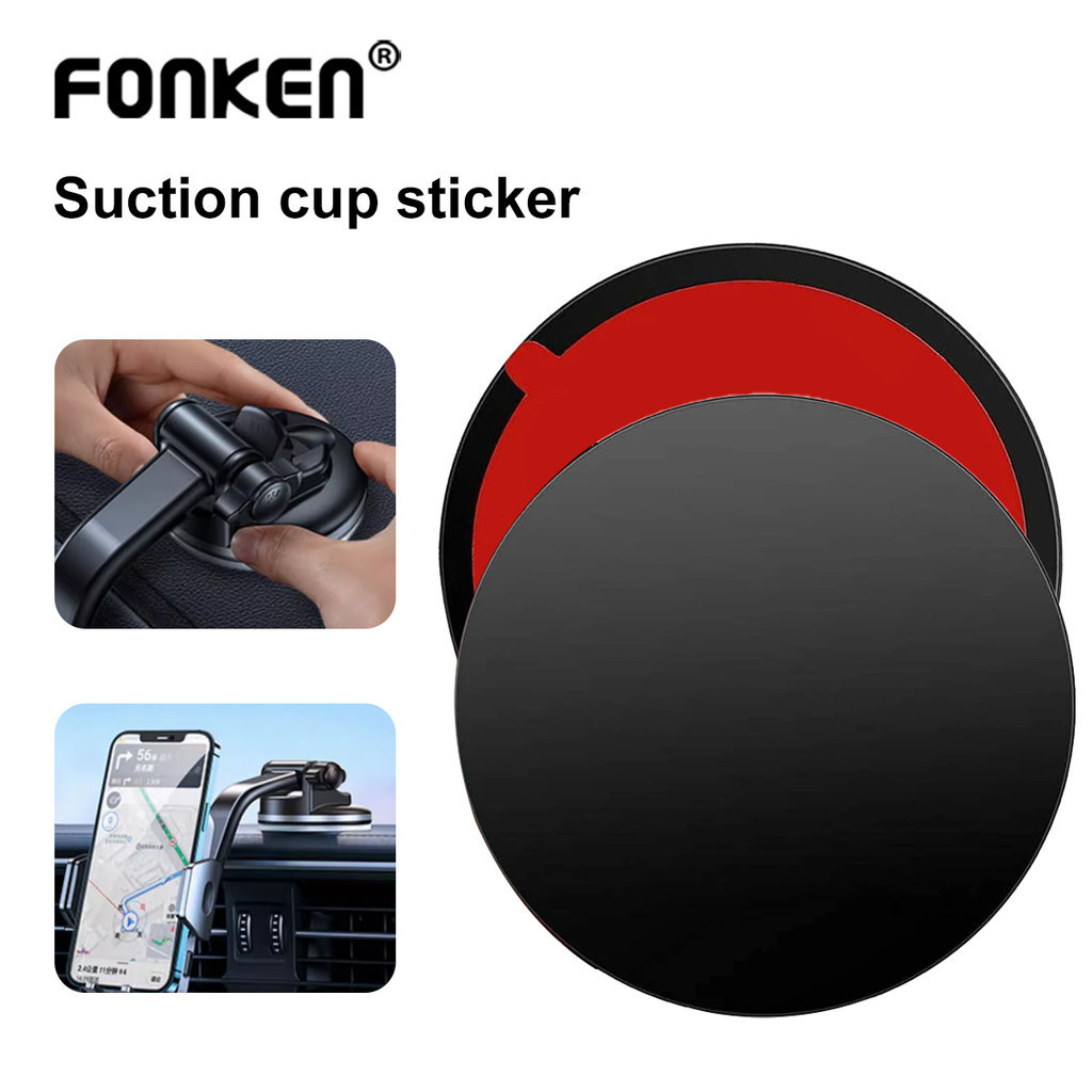Fonken แผ่นกาวติดแดชบอร์ดรถยนต์ อุปกรณ์เสริมที่วางโทรศัพท์ในรถยนต์ แบบถ้วยดูด แบบสากล