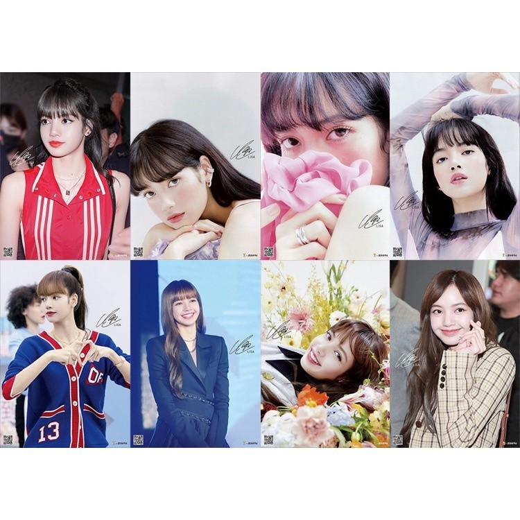 จัดส่งในวันเดียวกัน LISA star HD โปสเตอร์ HD โปสเตอร์ภาพนูน 8 ชิ้น จัดส่งชุด