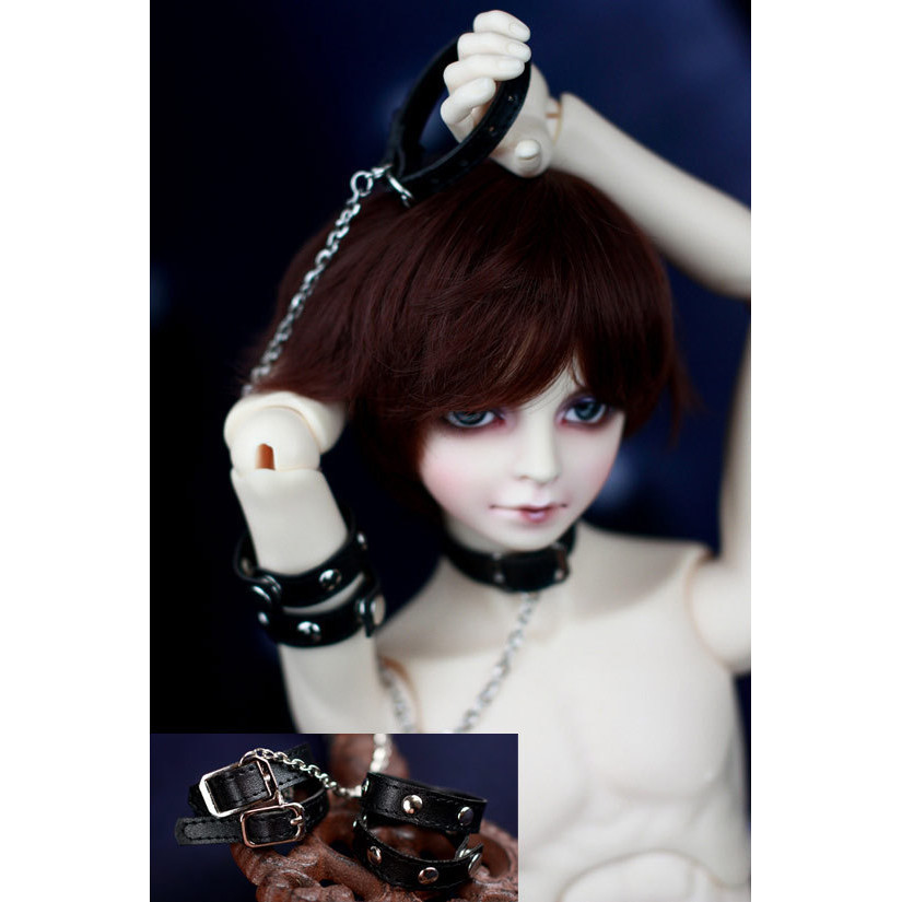 1/3/17/uncle BJD.SD Baby Use General Code Replica Black Rivets SM Five-Piece Set/Collar/Iron Chain