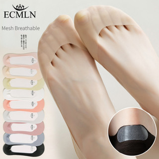 Ecmln ถุงเท้าข้อสั้น ผ้าฝ้าย แบบบาง ผ้าตาข่าย กันลื่น ซ่อนได…
