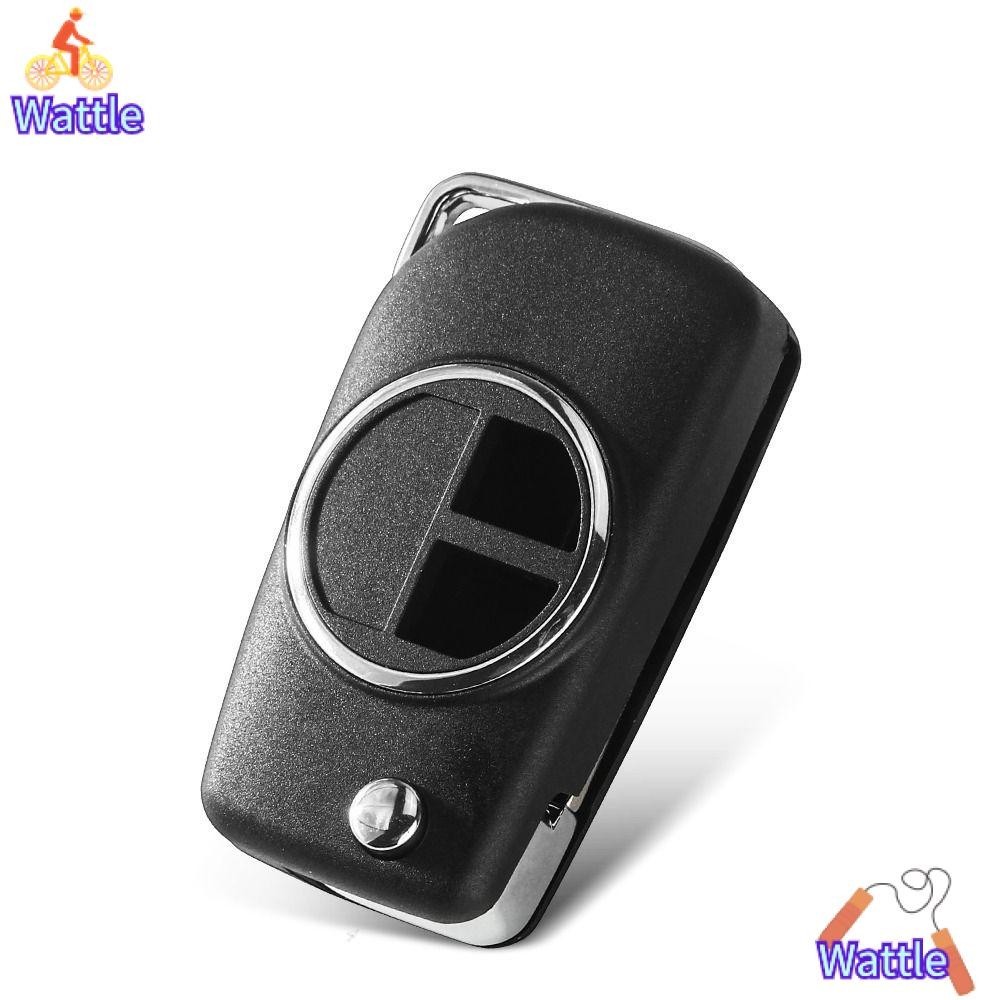 Wattle กรอบกุญแจรถยนต์ แบบพับได้ 2 ปุ่ม สําหรับ Suzuki Swift Grand Vitara Alto SX4 Liana HU133R SZ11