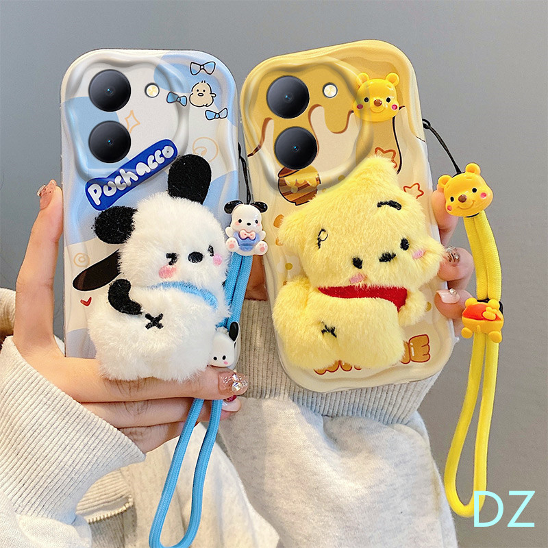 เคส Vivo Y27 Y27S กรณีโทรศัพท์มือถือ ตุ๊กตาน่ารัก สร้อยข้อมือ TYMR