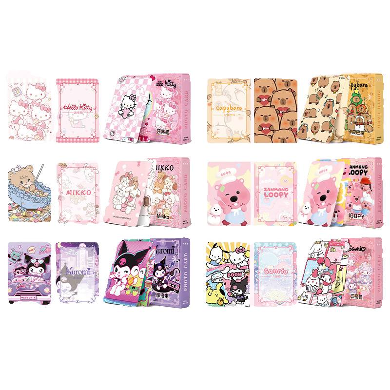 55 ชิ้น/กล่อง Capybara Photo Card เลเซอร์ HD Lomo Cards Collection - รูปที่ 2