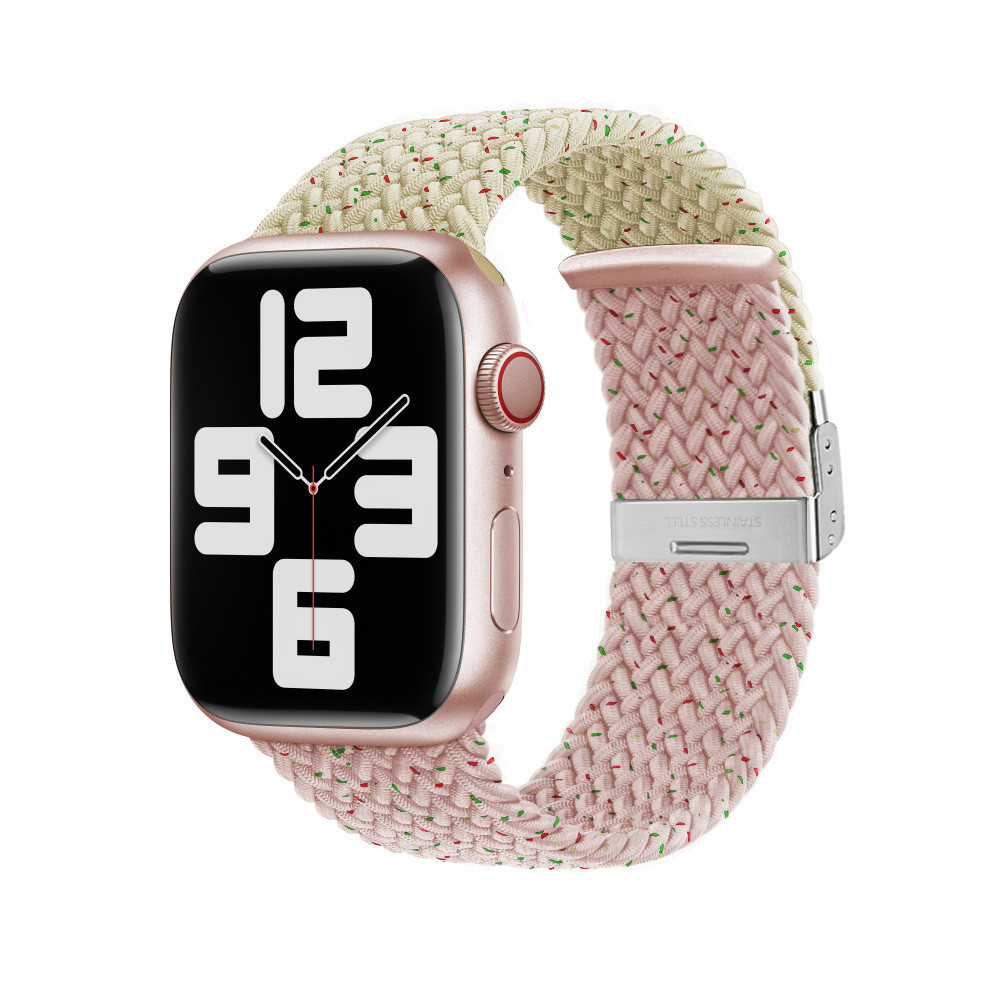 สายนาฬิกาข้อมือไนล่อนถัก ยืดหยุ่น สําหรับ apple Watch 9 Iwatch 8