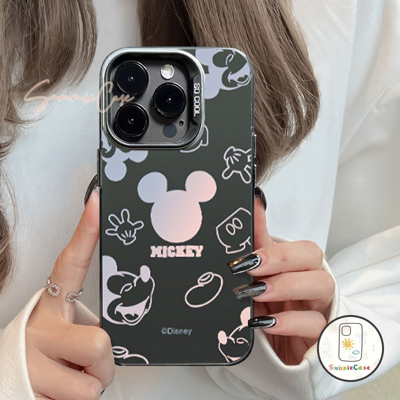 แฟชั่นดูเดิลการ์ตูนน่ารักคู่มิกกี้ คู่การ์ตูน สําหรับiPhone 7Plus 14 11 15 13 12 Pro Max XR 14 7 8 6s 15 6 Plus X XS MAX - รูปที่ 2