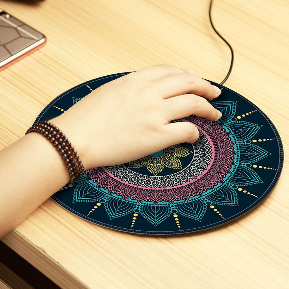 CST Comfast Vintage Bohemian Round Anti-Slip Mouse Pad 20 cm 33 - No Color