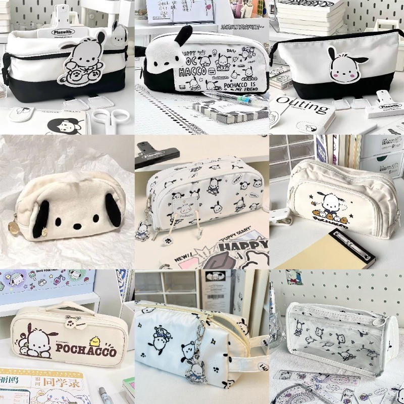 Pochacco กระเป๋าดินสอ ลายการ์ตูนน่ารัก อเนกประสงค์ จุของได้เยอะ แบบพกพา สําหรับนักเรียน เครื่องเขียน