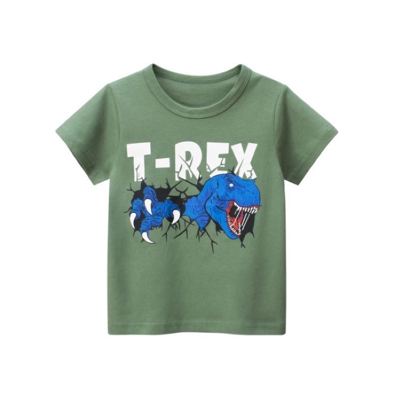 เสื้อยืดเด็ก T-REX เขียว 100-150CM