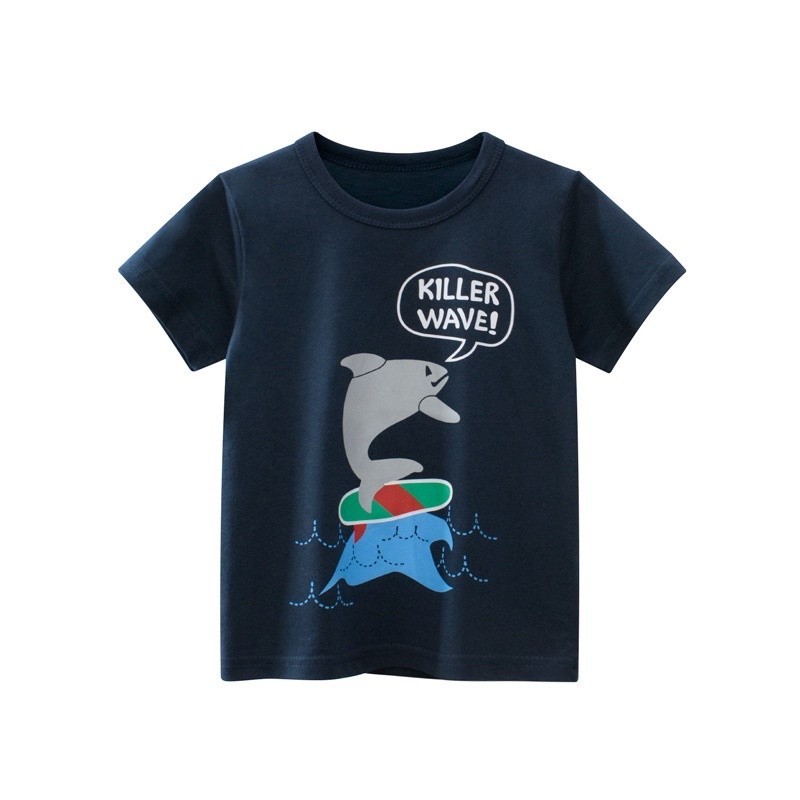 9868  เสื้อยืดเด็ก ปลาโลมา โลมา 100-150CM