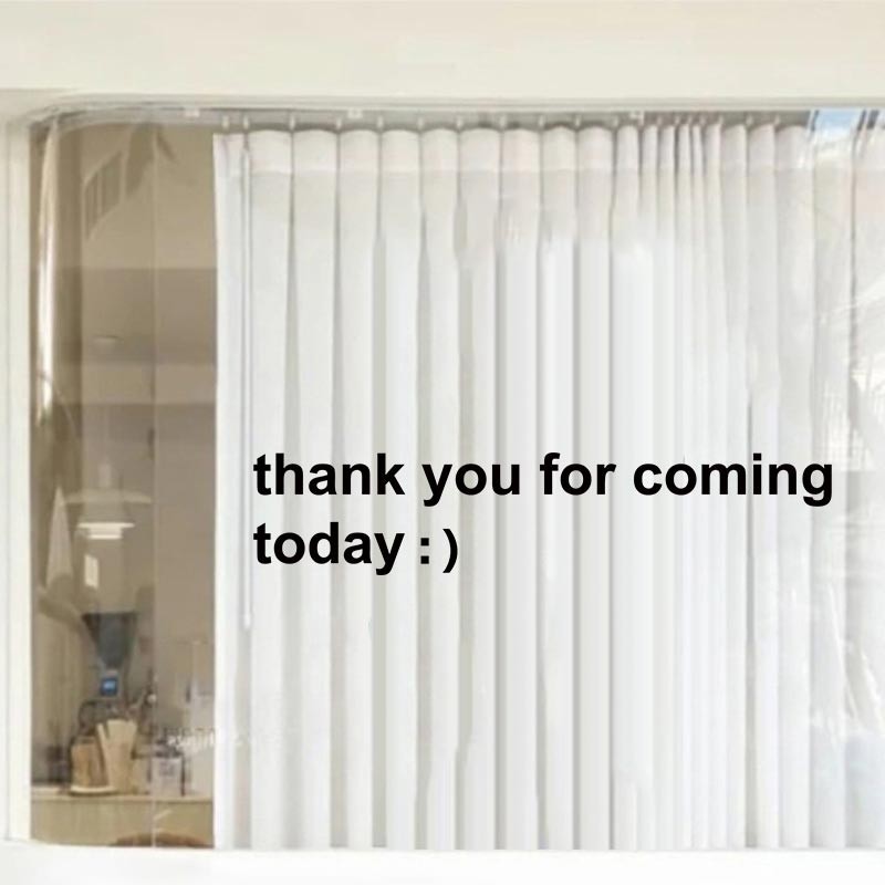 Ins Shop สติกเกอร์ภาษาอังกฤษ สร้างสรรค์ Thank You Forcoming Smiley ติดผนัง สติกเกอร์ เสื้อผ้า ร้านกาแฟ ตกแต่งกระจก ประตู สติกเกอร์