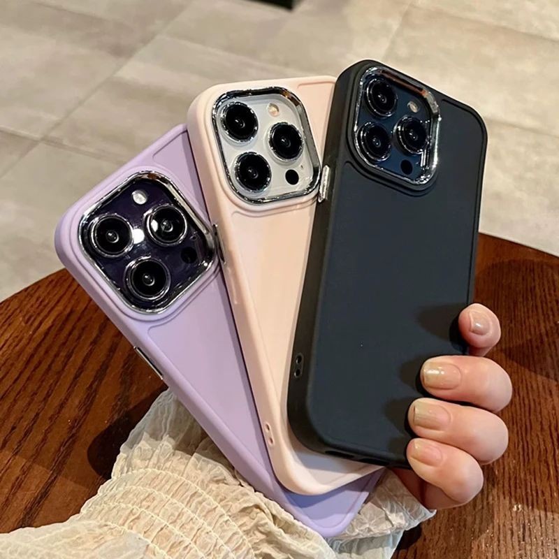 เคสโทรศัพท์มือถือซิลิโคน TPU นิ่ม แบบหนา ป้องกันกล้อง สีวาว เรียบง่าย สําหรับ IPhone 14 Pro Max 14 13 12 11 Pro Max 14 Plus
