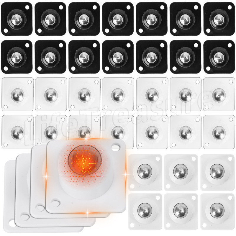 [ ที่โดดเด่น ] ลูกล้อลูกปัดหมุน 4 ชิ้น - รอกล่างตู้ - ลูกกลิ้งย้ายเฟอร์นิเจอร์ - ล้อสากลใบ้ - อุปกรณ์เสริมบ้าน - กาวในตัว ทนต่อการสึกหรอ