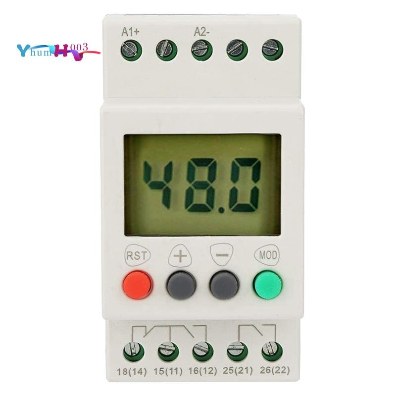 [yhumh003]รีเลย์ตรวจจับแรงดันไฟฟ้า Svr1000 ป้องกันแรงดันไฟฟ้ารีเลย์ป้องกันเฟสเดียวแบบดิจิตอล, 24-48V