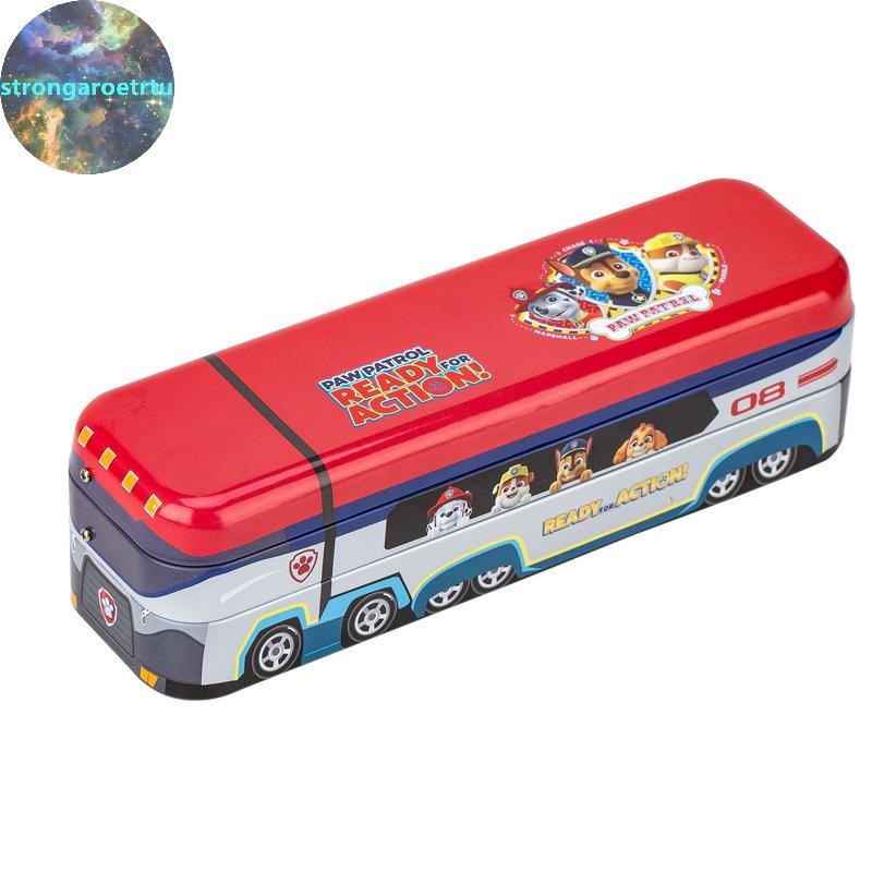 Strongaroetrtu Paw Patrol กล่องดินสอการ์ตูนอะนิเมะ 3 ชั้นกล่องดินสอ Multi-functional เครื่องเขียนกล่องเก็บอุปกรณ์การเรียนนักเรียนของขวัญ TH