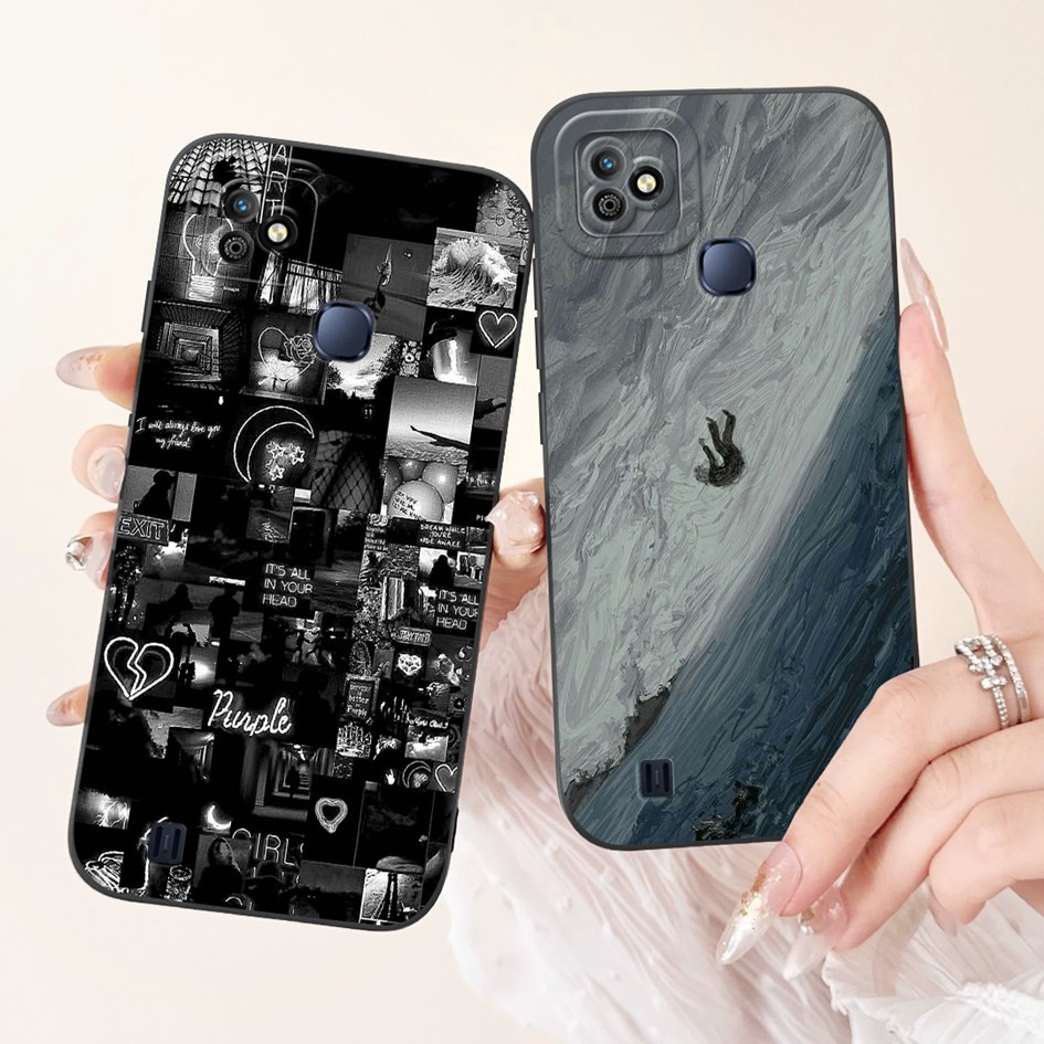 เคสสําหรับinfinix Smart HD 2021 X612B X612 Casing Coolแฟชั่นทาสีซิลิโคนอ่อนนุ่มฝาครอบป้องกันสําหรับSmartHD 2021 Shell
