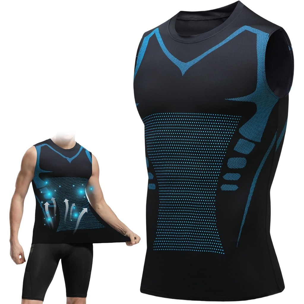 ซื้อ1 Take 1Mens Slimming Compression เสื้อ, Slimming Undershirt เสื้อสําหรับชาย Body Shaper Vest Shapewear Tummy Control