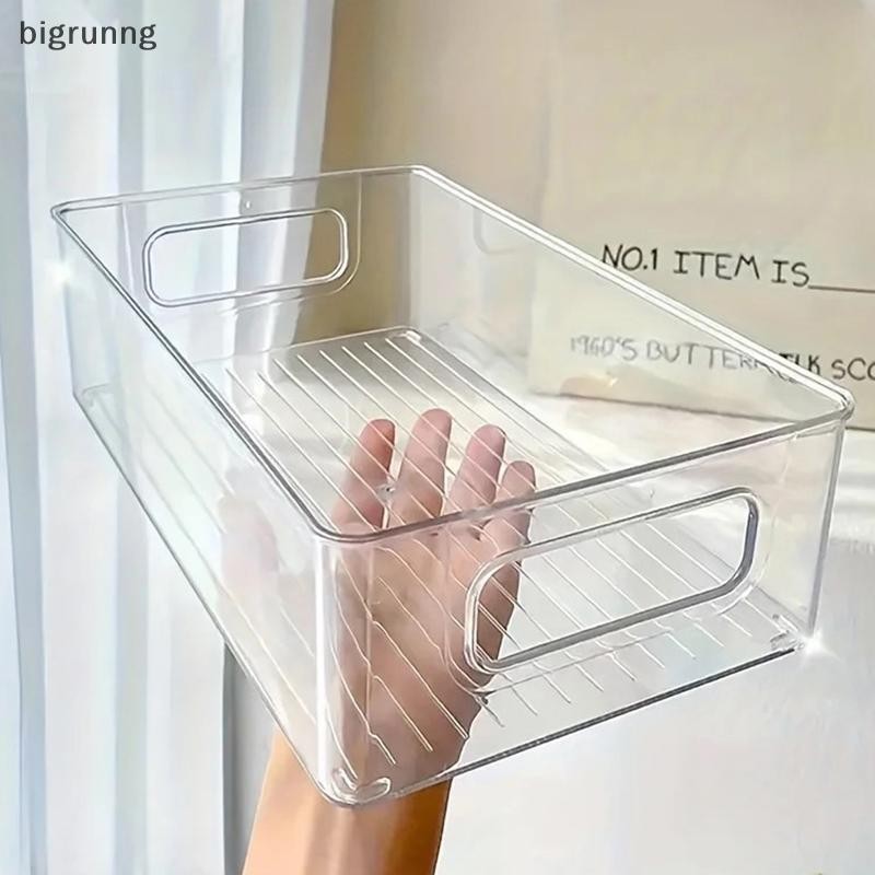 ใหญ่รุนง กล่องเก็บอะคริลิสก์ท็อปเครื่องสําอางกล่องพลาสติกใสหอพักครัวเรือนพอกหน้ากล่องผิวตู้เย็นกล่องเก็บ สจ