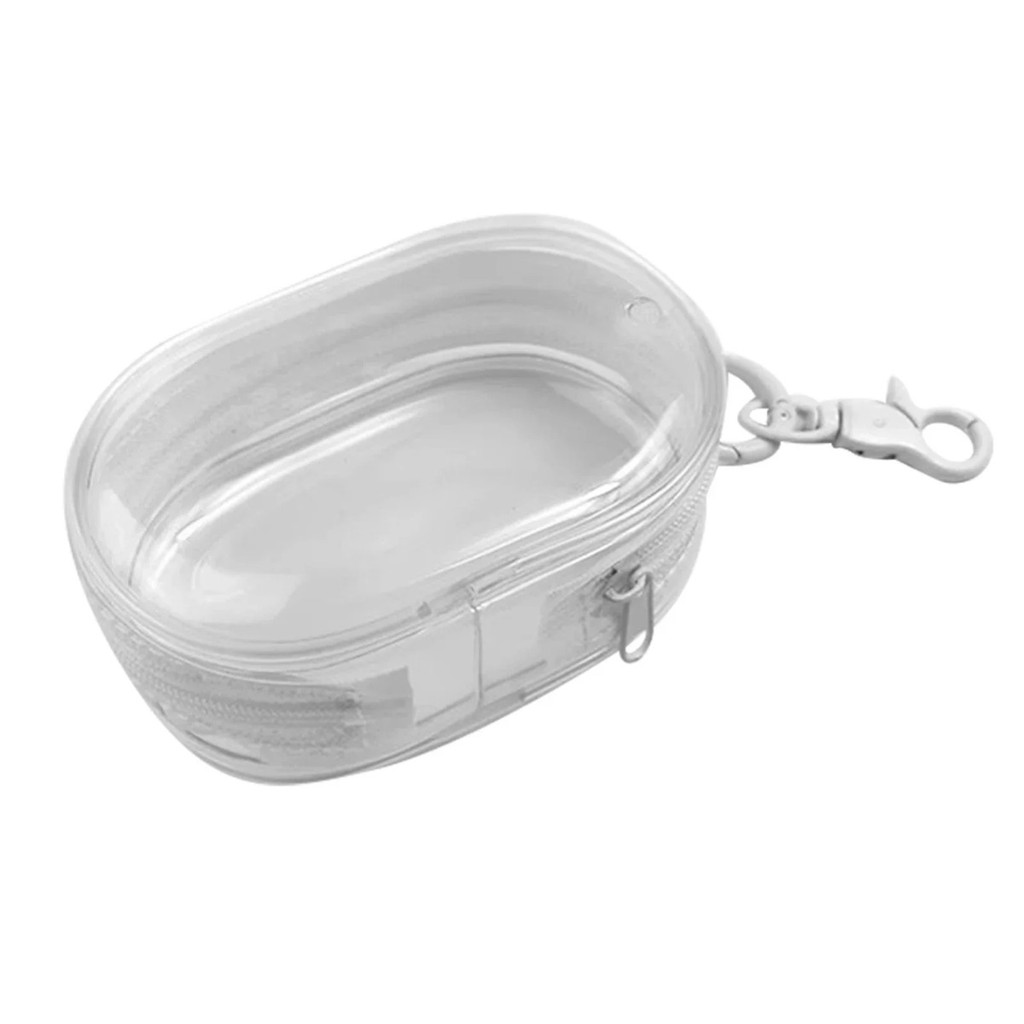กระเป๋าเก็บสายเคเบิลข้อมูลแบบพกพาพร้อมขาตั้งสายใส Organiser Mini Travel Cable-Winder แต่งหน้าลิปสติกกระเป๋าเก็บ