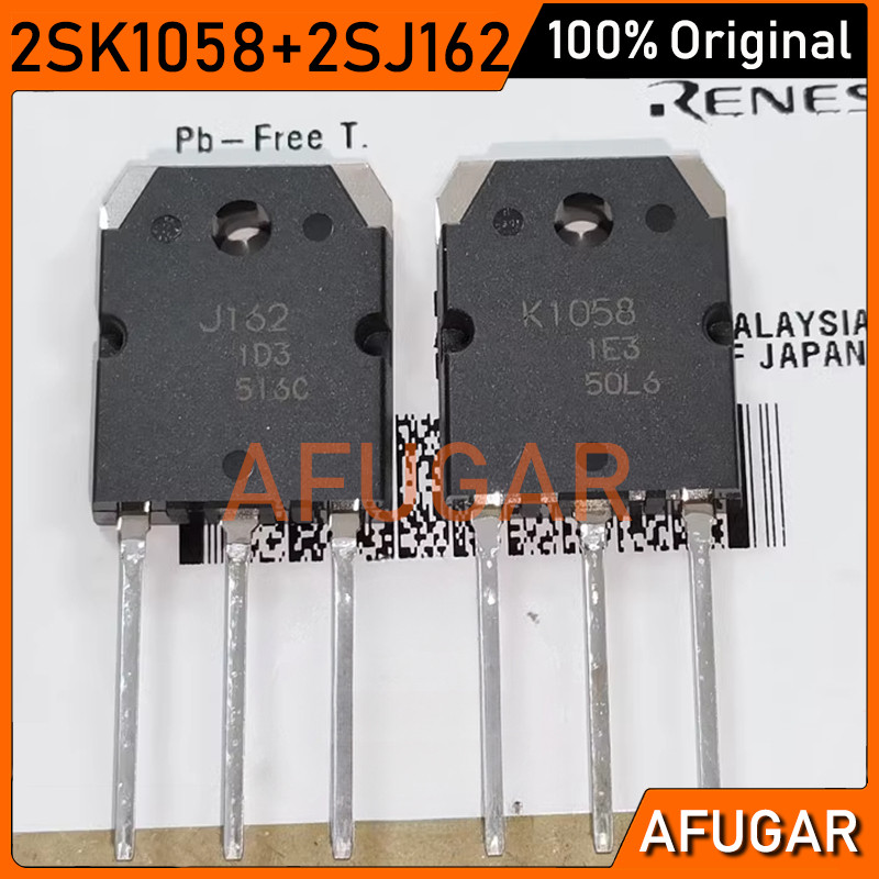 1 คู่/2 ชิ้น 2SJ162+2SK1058 ( J162 + K1058 ) MOSFET เครื่องขยายเสียงไฮไฟชิปใหม่ IC