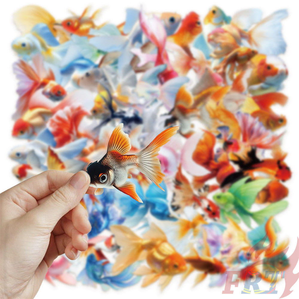 50ชิ้น/เซ็ต ❉ ปลาทอง . สติ๊กเกอร์ PET Rumble Fish ❉ Diy แฟชั่นสติ๊กเกอร์กันน้ํา Doodle สติ๊กเกอร์