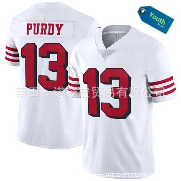 NF L 49ers เสื้อผ้าเด็ก ut รักบี้ 49ers 13#PURDY 19# 23# 85# 97#