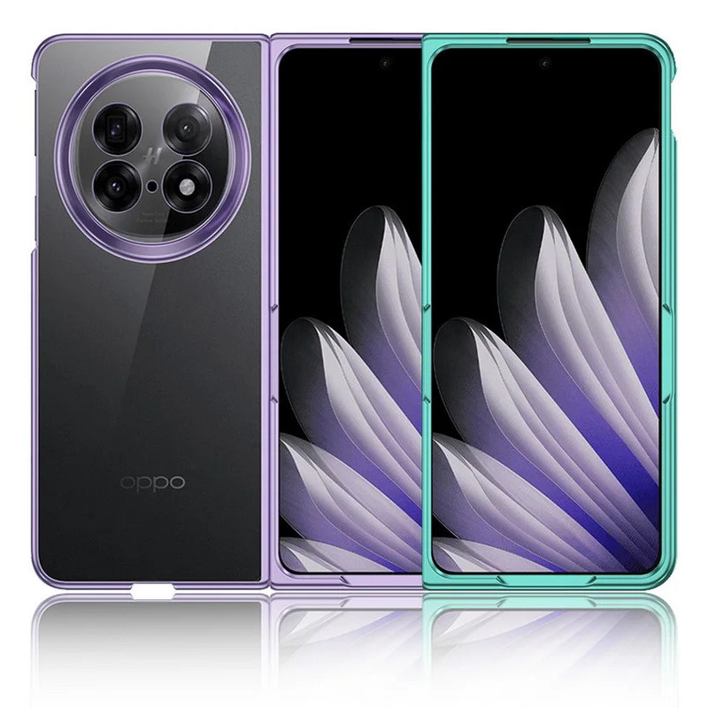 Slim โปร่งใสไฟฟ้าป้องกันกรณีสําหรับ OPPO Find N5 find n5 OPPO FIND N3 โทรศัพท์นุ่มบางเฉียบ