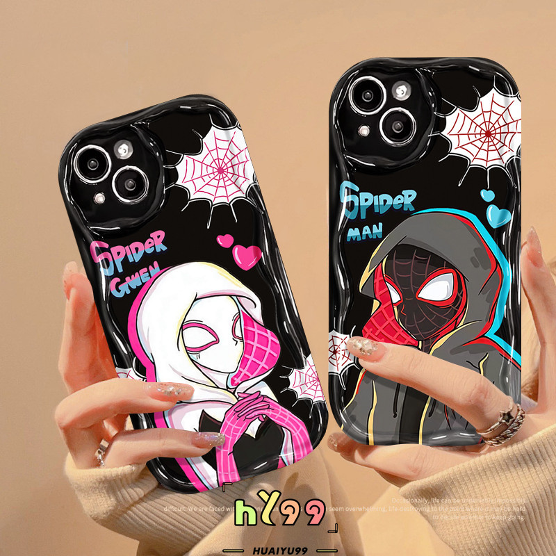 น่ารัก Spider-Man การ์ตูนหลายกรณีสําหรับ Oppo A57 A38 A18 A9 A5 2020 A7 A5s A76 A12 A78 A58 A17 A17K