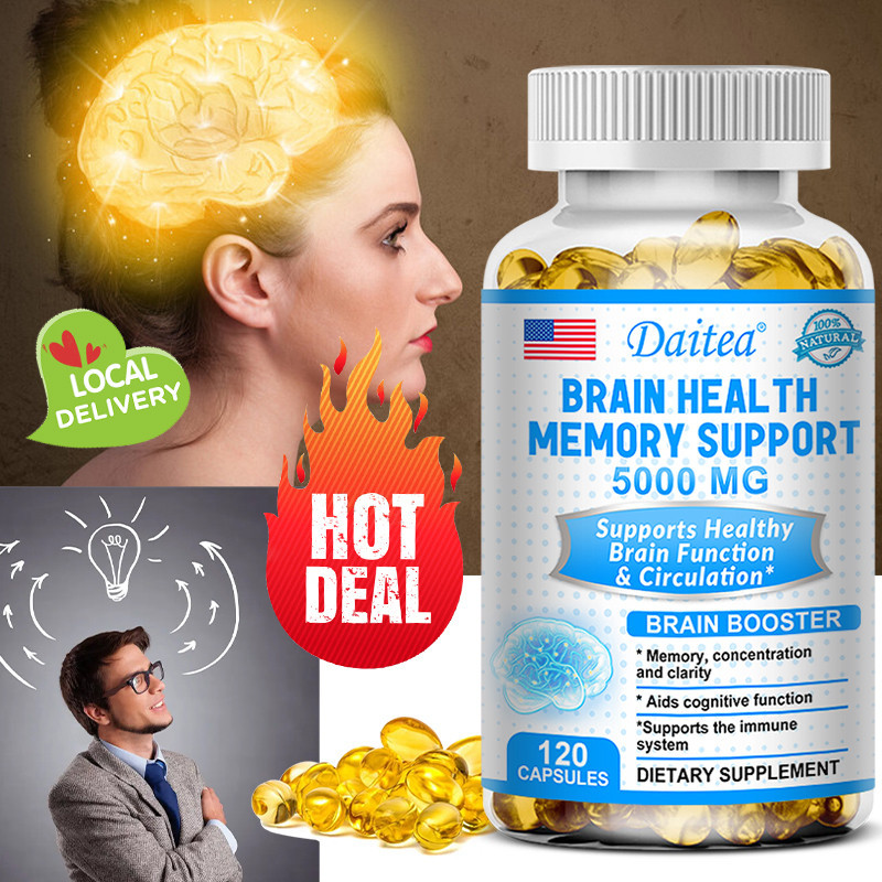 Daitea brain memory Supplement รองรับโฟกัส ความจํา พลังงาน และประสิทธิภาพสมอง เพื่อส่งเสริมสุขภาพสมอง