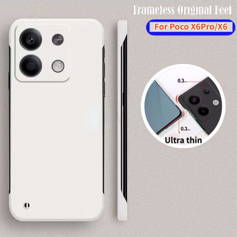 Pocox6 Pro เคสโทรศัพท์แข็ง ผิวด้าน บาง ไร้กรอบ กันกระแทก สําหรับ POCO X6 Pro PocoX6 X6Pro PocoX6P 5G 2024 Xiaomi Casing ShockProof Bumper Full Protection Hard Back Cover X6 POCO
