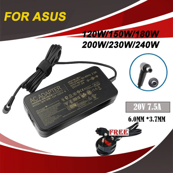 อะแดปเตอร์ชาร์จแล็ปท็อป 20V 7.5A 150W 6.0*3.7 มม. AC สําหรับ Asus TUF Gaming A15 FX505 FX505D FX505DU FX505DT FX506lu VX60G ADP-150CH B