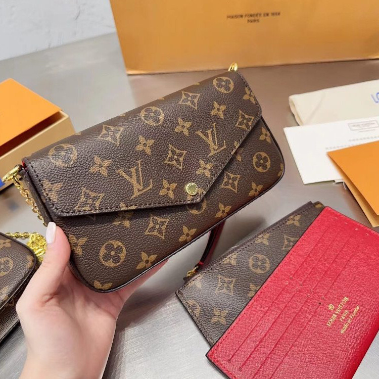 Pochette FELICIE กระเป๋าสะพายไหล่ สายโซ่โลหะ พิมพ์ลาย สําหรับแม่ และเด็ก999999-0208