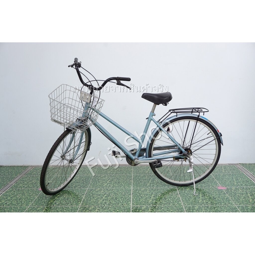 จักรยานแม่บ้านญี่ปุ่น - ล้อ 26 นิ้ว - มีเกียร์ - อลูมิเนียม - สีฟ้า [จักรยานมือสอง]