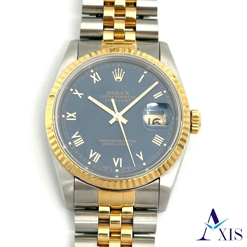 ROLEX datejust blue dial 16233 Watches
 Stainless Steel/Yellow Gold Mechanical Automatic blue dial【U