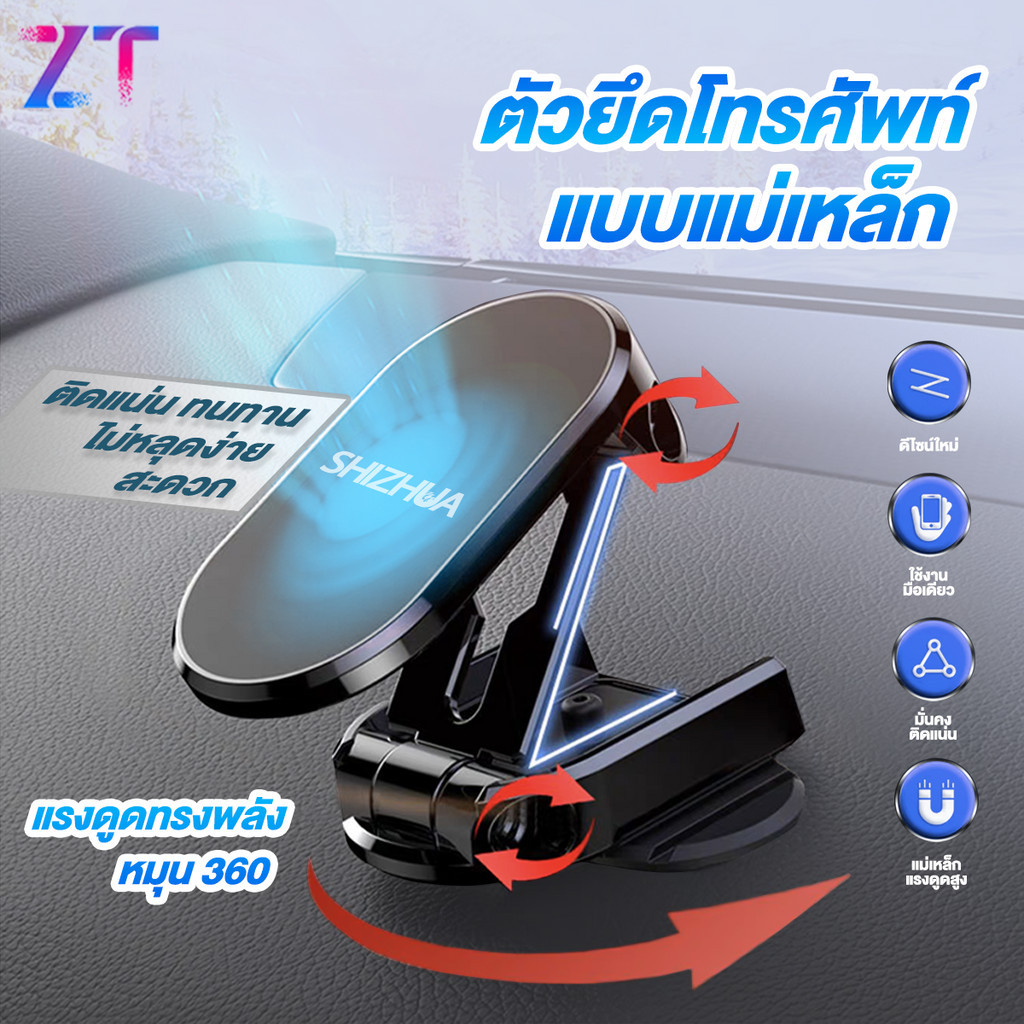 【Shizhua ของแท้】แม่เหล็กติดโทรศัพท์ ที่วางโทรศัพรถ ที่วางมือถือแม่เหล็ก ที่วางโทรศัพรถ ตัวยึดมือถือ แม่เหล็กติดมือถือ