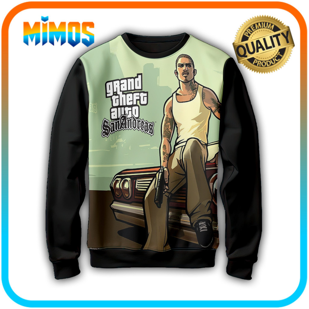 เสื้อกันหนาวเด็กเสื้อแจ็คเก็ตเด็กอะนิเมะเกมGta San Andreasเสื้อผ้าเด็กGta San Andreas 2_SW - MIMOS