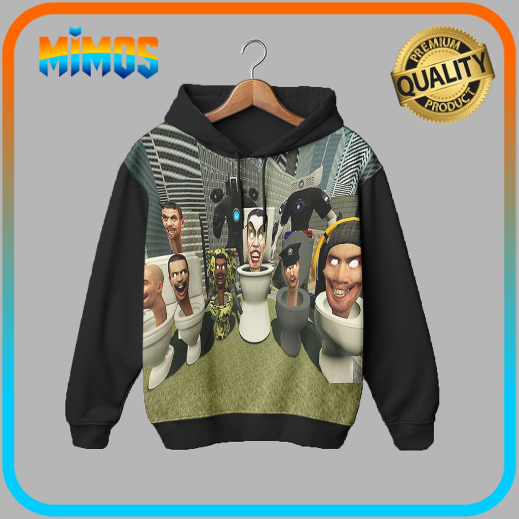 Skibidi Toilet 3D Kids Hoodie Skibidi Toilet 3D Game Childrens Clothing Game 101108_จา - มิมอส