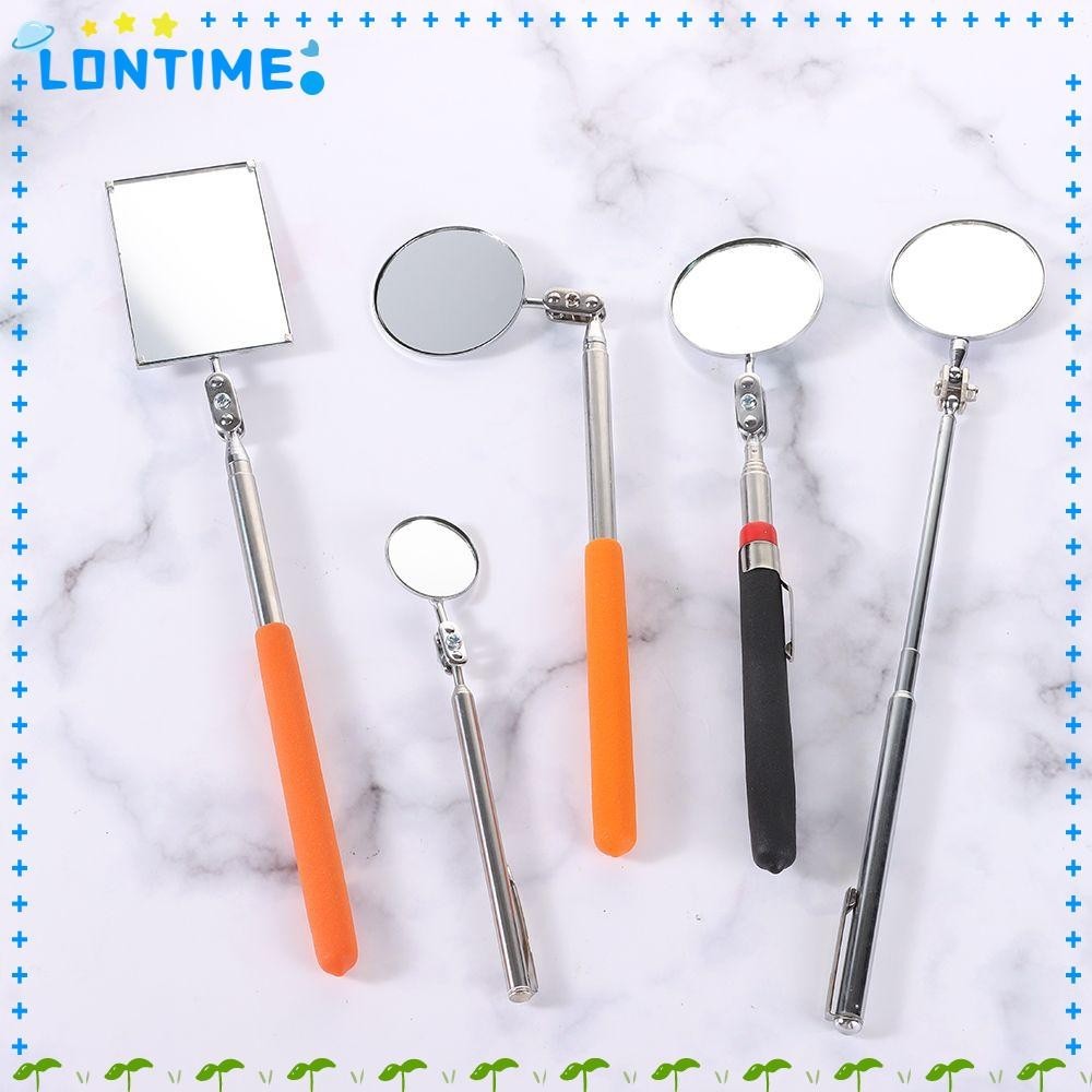 Lontime กระจกมองหลัง ทรงกลม ขนาดเล็ก ยืดหดได้ 360 องศา สําหรับซ่อมแซมรถยนต์