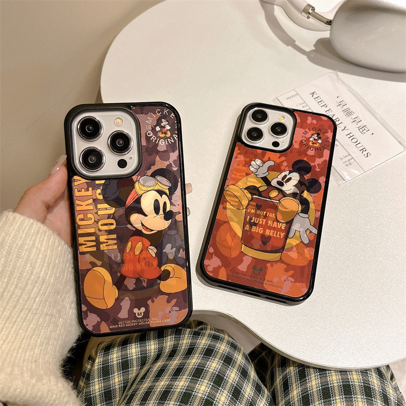 【Disney Mickey】เคสโทรศัพท์มือถือ ลายมิกกี้เมาส์ แปลงสองด้าน สําหรับ iPhone 15 Pro Max iPhone 11 12 13 14 Pro Max