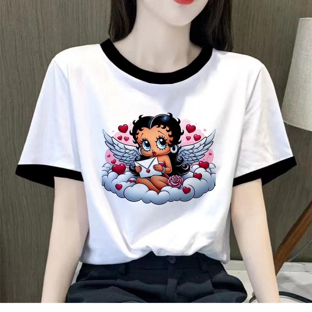 เสื้อยืด พิมพ์ลาย Betty Boop 1 สไตล์ญี่ปุ่น สําหรับผู้หญิง