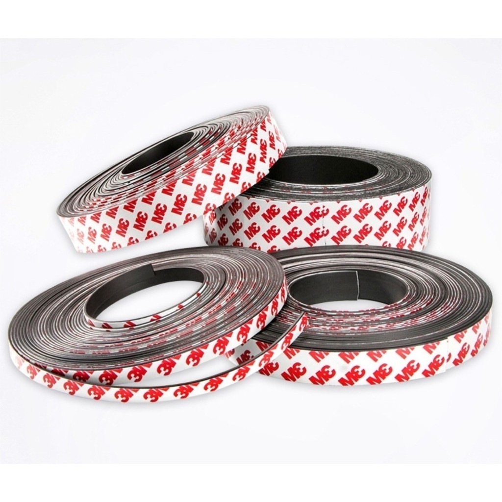 🌷 เทปแม่เหล็ก 3M แถบกาวในตัว แม่เหล็กเส้น แม่เหล็กยาง ยาว 1 เมตร ดูดกันเองได้ 🌷