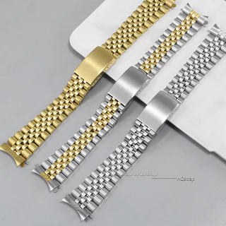สายนาฬิกาข้อมือ สเตนเลส โลหะ ทรงโค้ง 18/19 มม. 20 มม. 22 มม. สําหรับ Rolex Watchbands